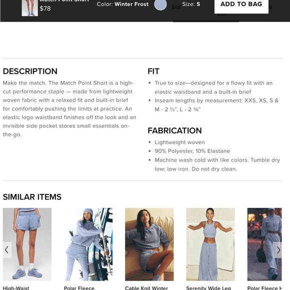 ALO Yoga Lavender Women's Shorts - Picture 6 of 9